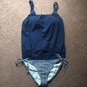 Lands’ End Tankini & J. Crew Bikini Bottom Size 4